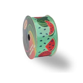Fita De Gorgurão Estampada 38mm Sinimbu Nº9 - Melancia