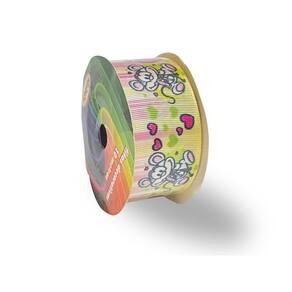 Fita De Gorgurão Estampada 38mm Sinimbu Nº9 Ratinho Coração