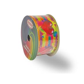 Fita De Gorgurão Estampada 38mm Sinimbu Nº9 - Listra Coração