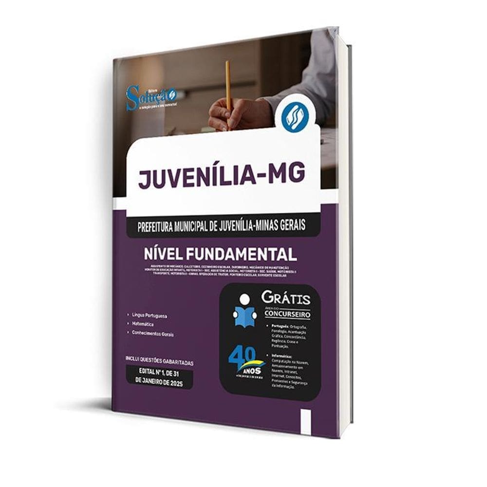 Apostila Prefeitura De Juvenília Mg 2025 - Nível Fundamental