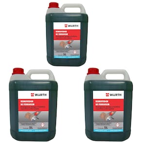 Kit 3 Removedor de Ferrugem Limpa Oxidação Wurth 5 Litros