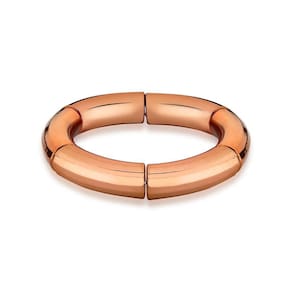 Pulseira Bijuteria Com Acrílico Na Cor Cobre