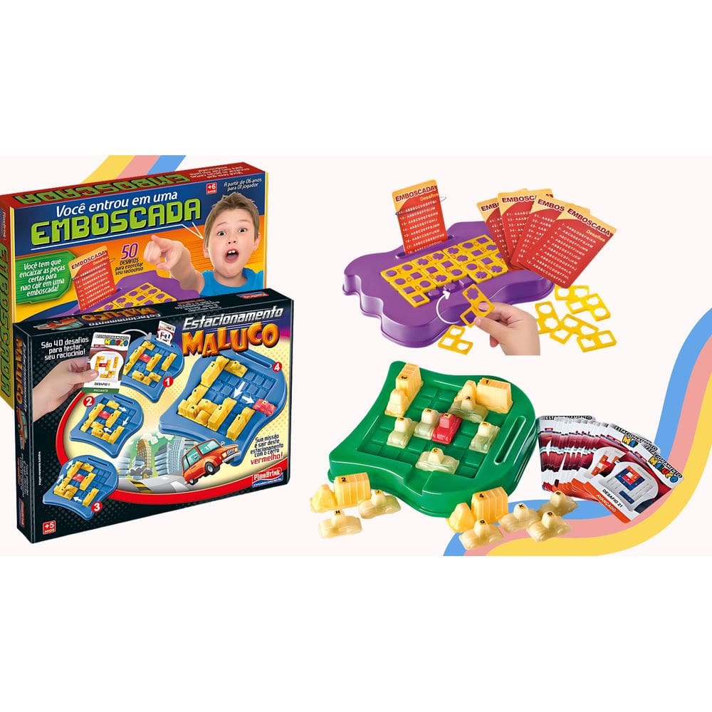 Kit Jogos Pedagógicos: Emboscada + Estacionamento Maluco