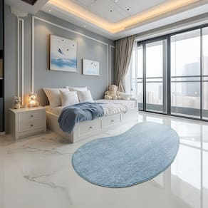 Tapete 145x195cm Relex N Organic Feijão Tapetes São Carlos Aquamarine