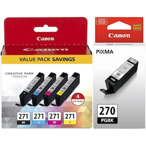 Tanque de tinta Canon PGI-270 Pigment Black + CLI-271 CMYK, pacote com 4