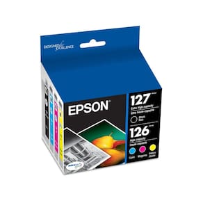 Pacote combinado de tintas Epson 127 DuraBrite Ultra preto e colorido