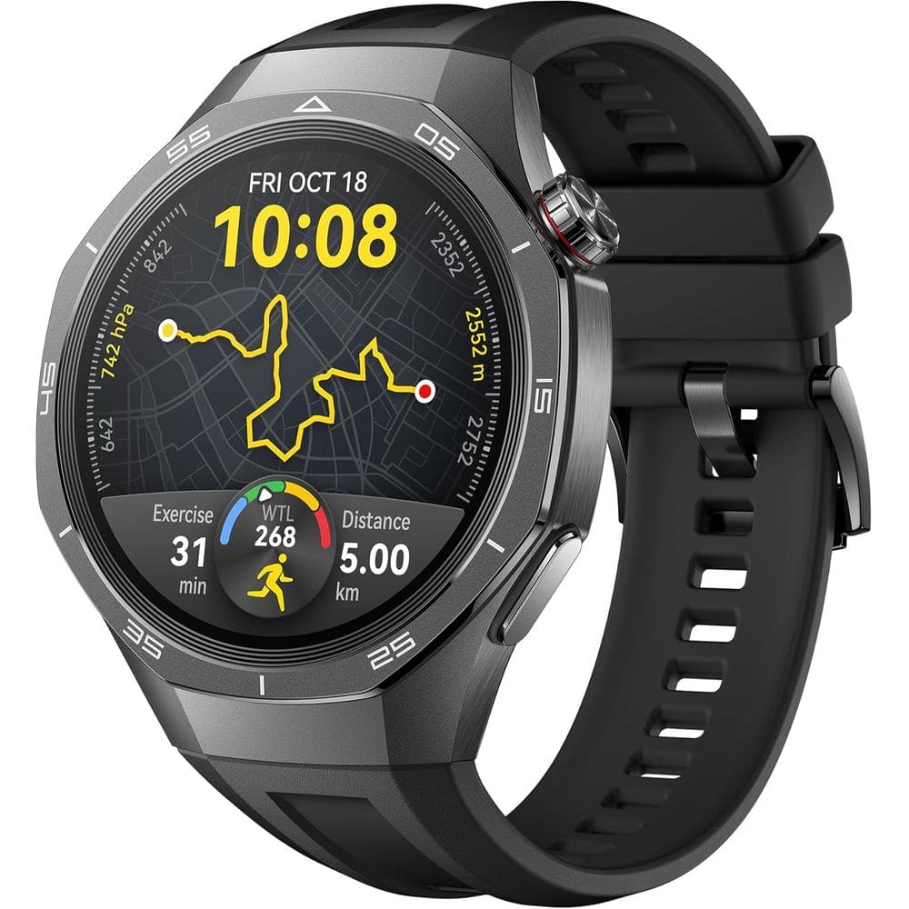 SmartWatch HUAWEI GT 5 PRO 46mm, Tela AMOLED, GPS, Compatível com iOS e Android Preto