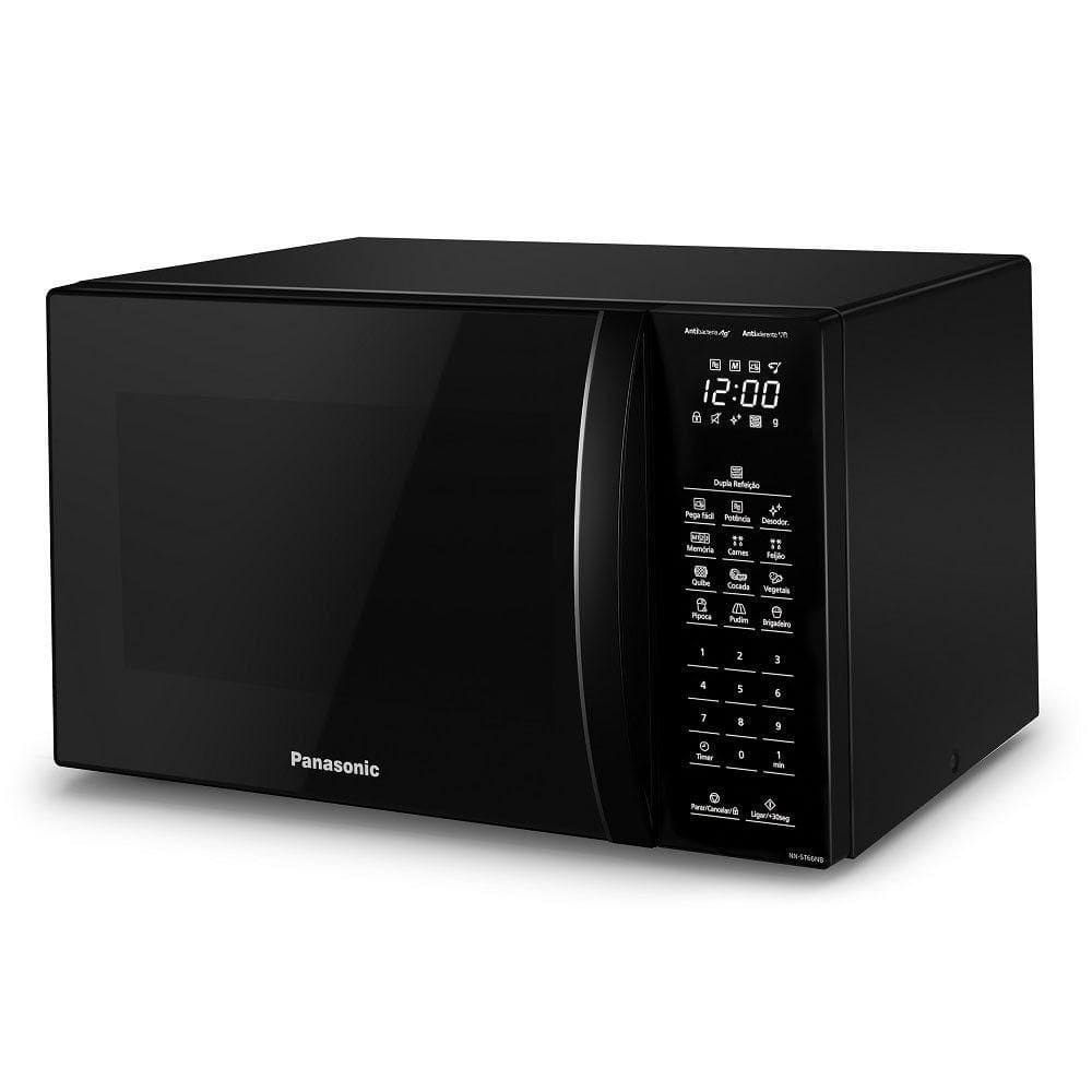 Micro Ondas Panasonic 34L Dupla Refeição 900W NNST66NBRUN Preto 220V