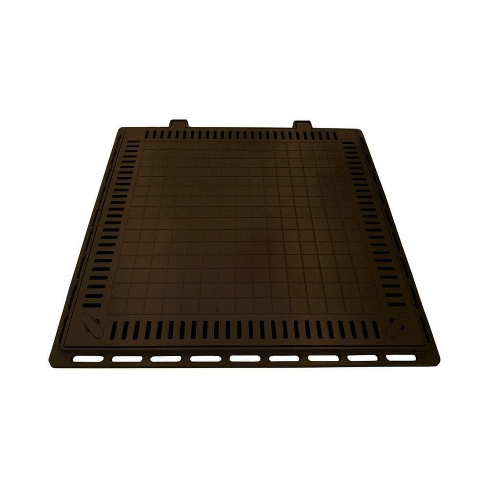 Tampa Casa Máquina Piscina Lisa Articulada Grelha 80X80Cm M