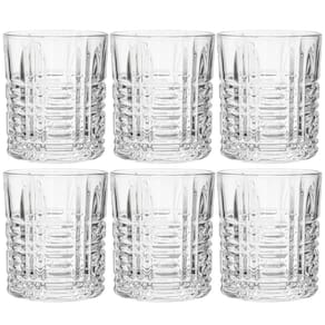 Jogo de Copos de Vidro De Whisky Geometric Transparente 310ml 6 peças - Casambiente