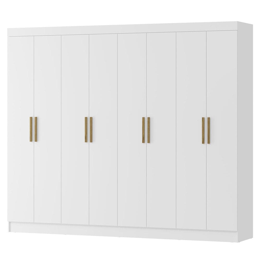 Guarda Roupa Casal 8 Portas 236 cm RG138 Branco Neve MXM