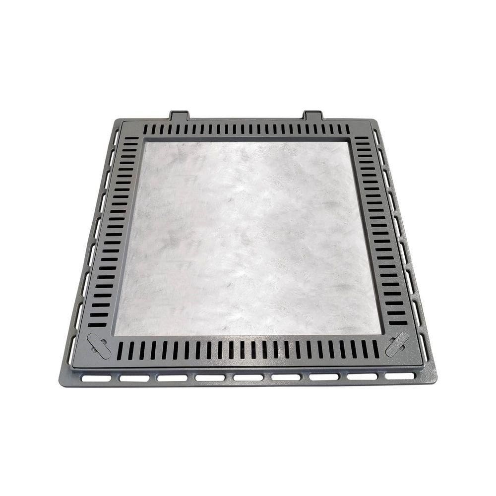 Tampa Casa Máquina Piscina Rebaixada Art Grelha 80X80Cm C