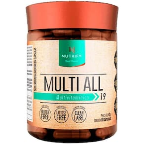 Multivitaminico Nutrify Multi All 60 cáps Vitaminas Minerais