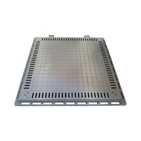 Tampa Casa Máquina Piscina Lisa Articulada Grelha 80X80Cm C