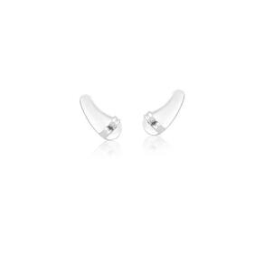 Par De Tarraxa Ear Cuff Banhada Em Ródio Semijoia