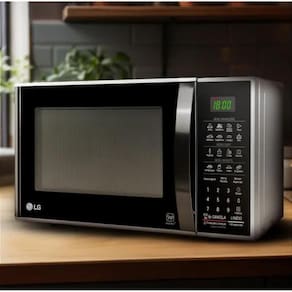 Microondas Lg 30l Easy Clean Com Puxador Banco Preto Ms3091bc