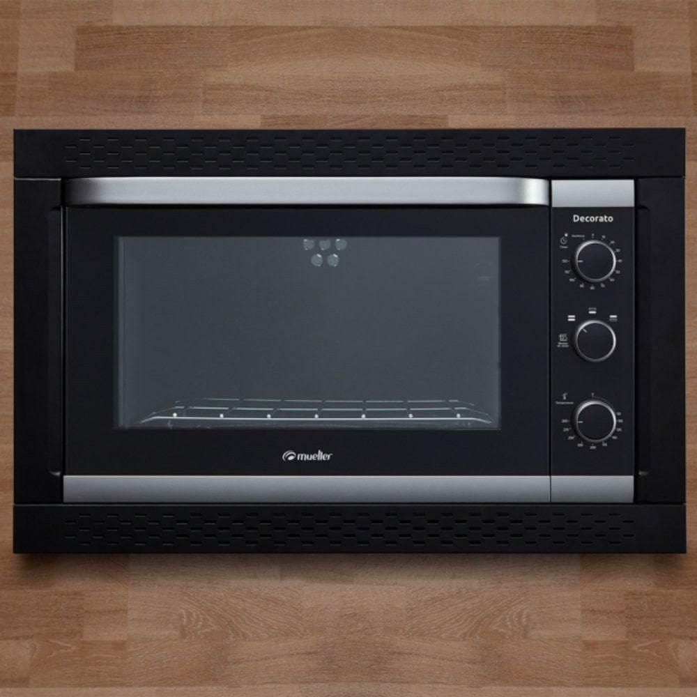 Forno Elétrico De Embutir Mueller Decorato Preto 44L Preto 110V