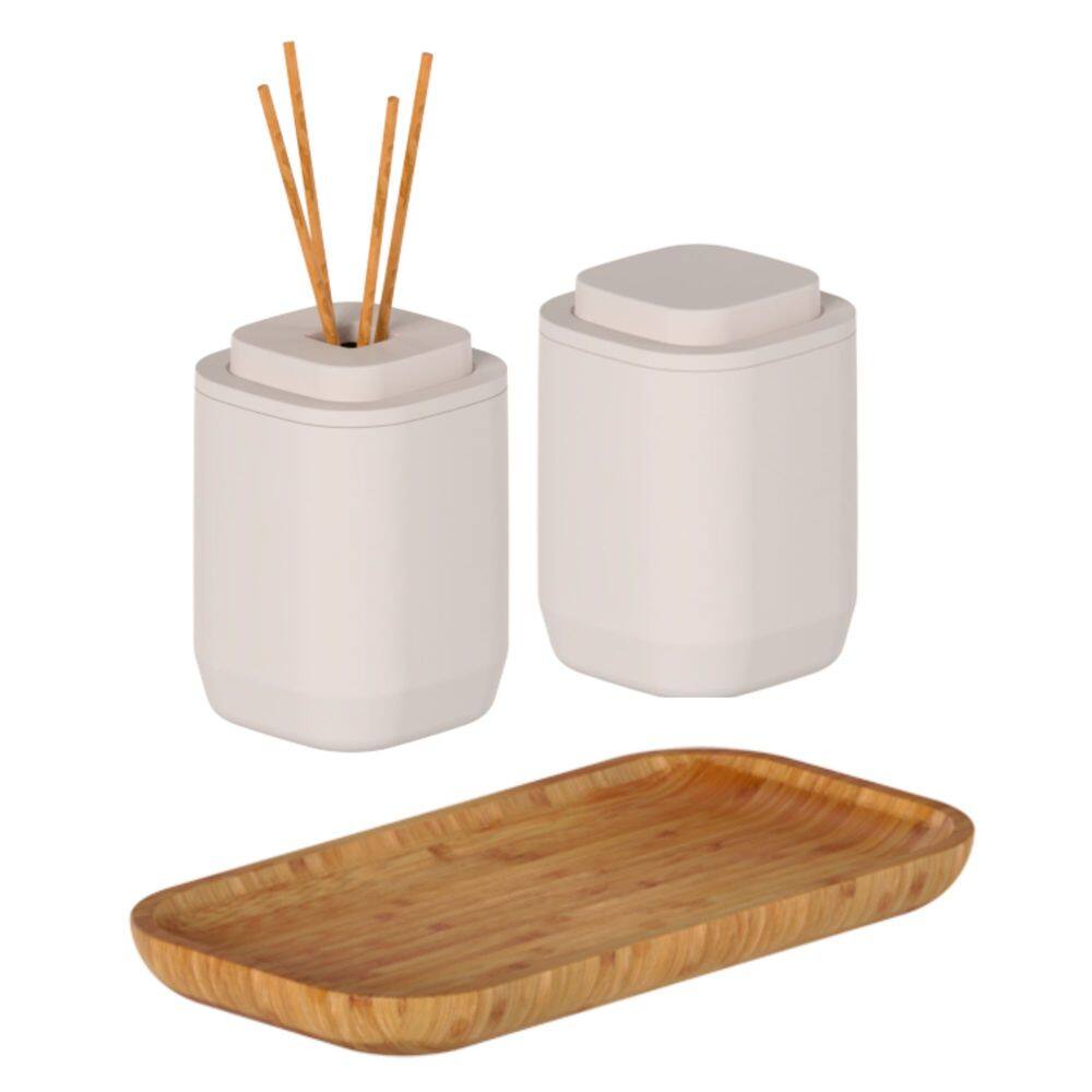 Conjunto de 3 Peças Aura Bege - Ou