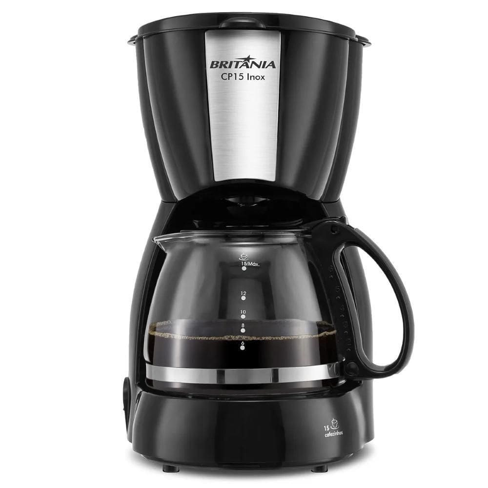 Cafeteira Cp15 Inox Britânia Com Capacidade 600ml E Colher Dosadora 220v