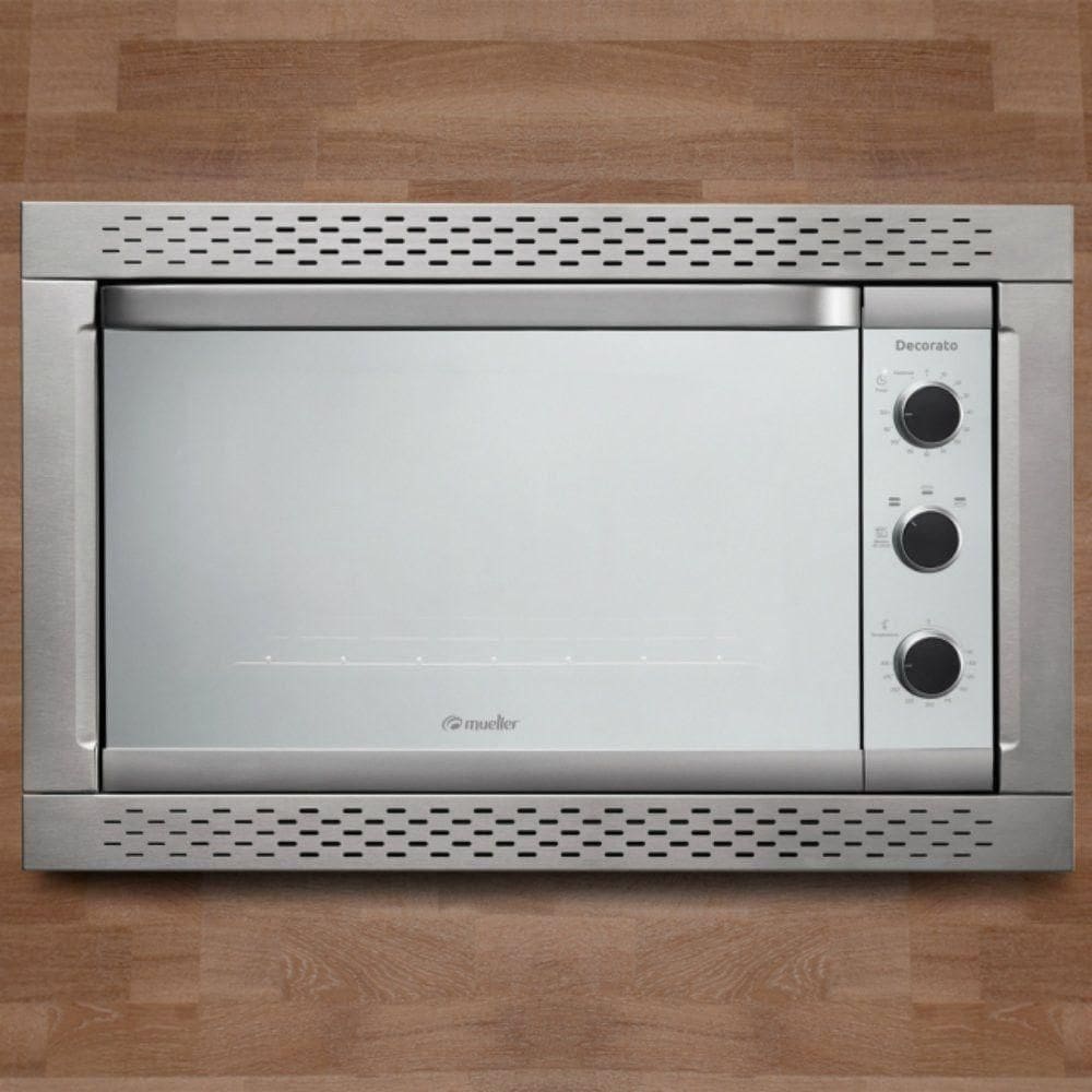 Forno Elétrico De Embutir Mueller Decorato Inox 44L Inox 110V