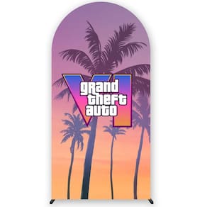 Painel de Festa Romano com Forro GTA VI - Fera Print