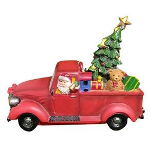 Adorno Carro Vermelho Do Papai Noel C-led Grillo 56821