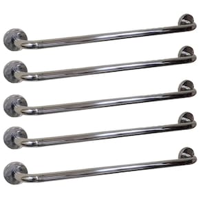 Alça Apoio Kit 5 Uni Aço Inox 50cm Idoso Acessibilidade Pcd Cadeirante Gestante Suporte Anti Queda Banho Box Banheiro