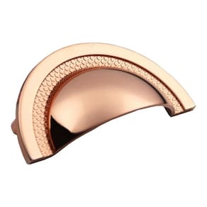 Puxador Shell 48mm Rose Brilhante Zen Design