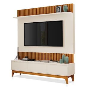 Rack Painel Para TV até 75 Polegadas Antalya Freijó Off White Luapa