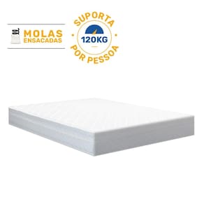 Colchão de Molas Ensacadas Classic Maxx White Queen 158cm