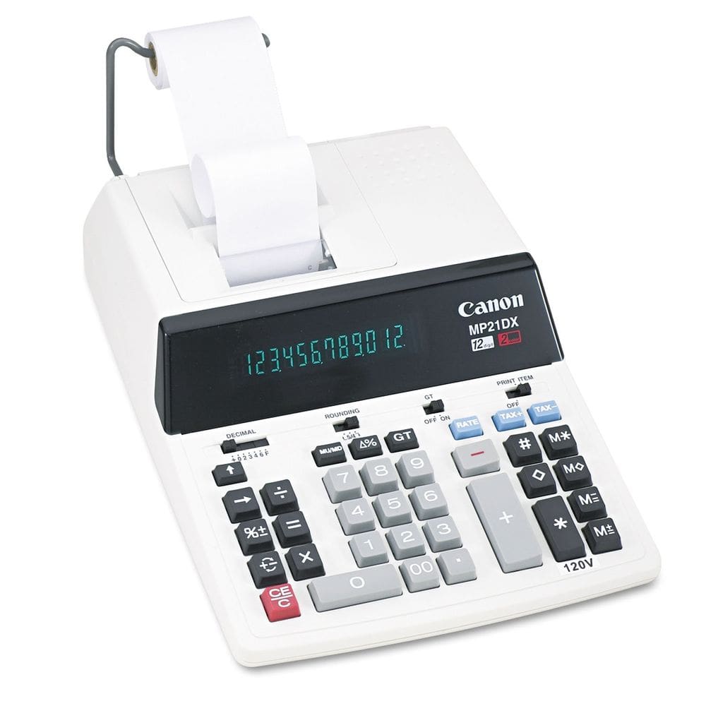 Calculadora de impressão Canon MP21DX Desktop 12 dígitos e 2 cores