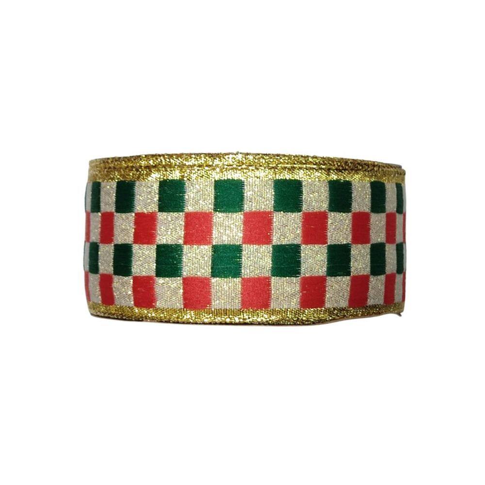 Fita Xadrez Natalina 1831 38mm 10 Metros