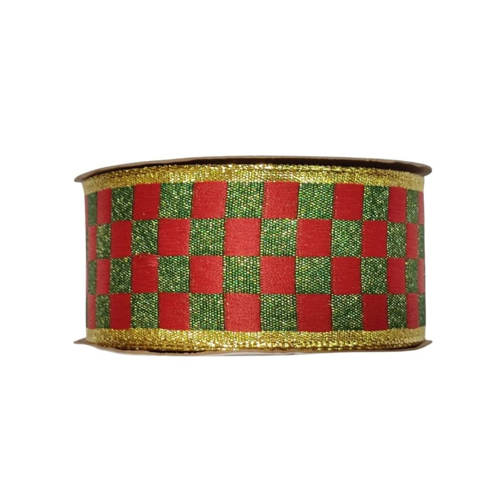 Fita Xadrez Natalina 1831 38mm 10 Metros