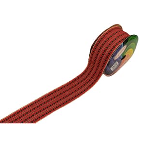 Fita Natalina Sinimbu Com Passa Fita Falso Borda Dourada 1833 38mm 10 Mts