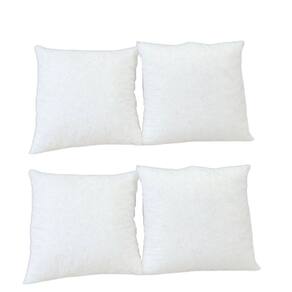 Kit com 4 Enchimentos para Capa de Almofada 45cm X 45cm Branco