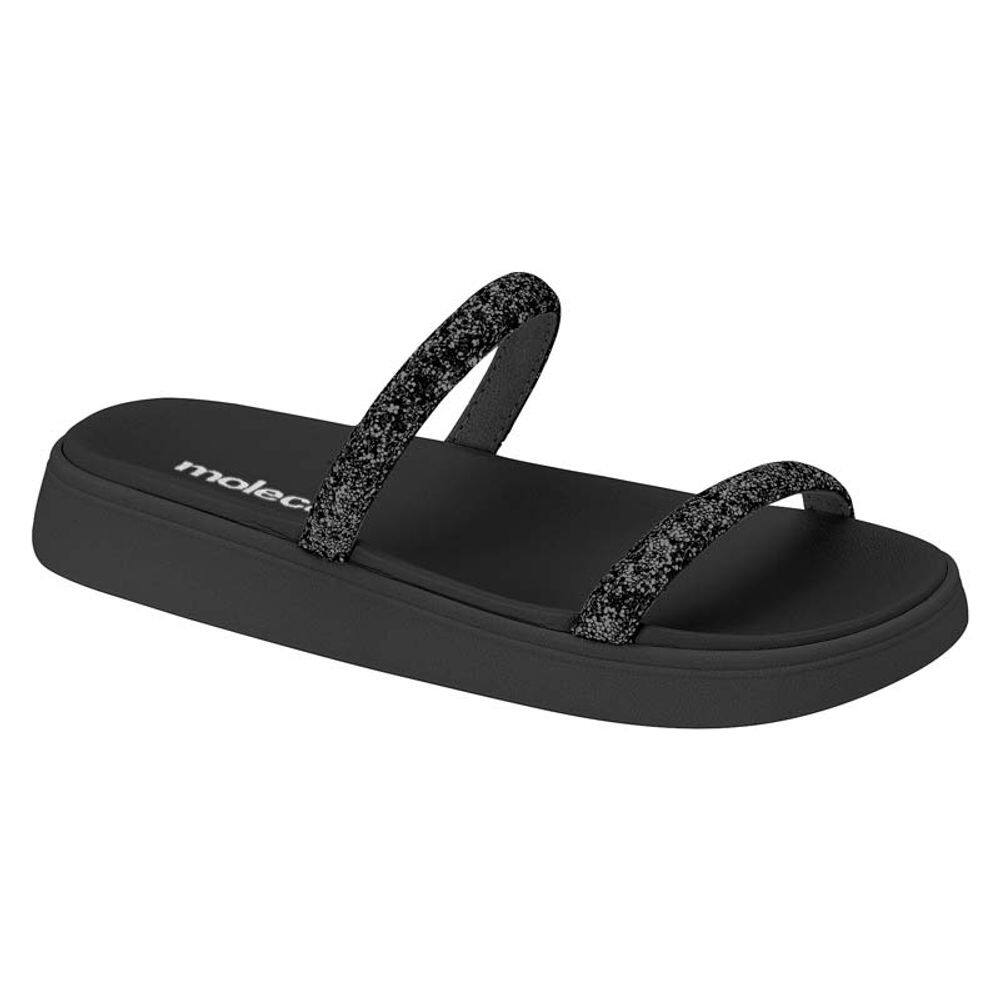 Sandália Papete Feminina Moleca Flatform Glitter