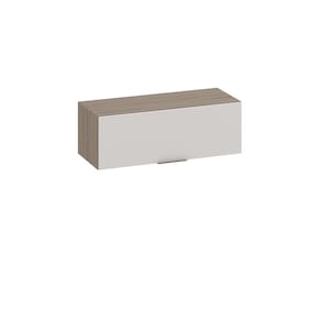Armário Aéreo Basculante 80cm 1 porta Etna - Carvalho OAK/Off White Poliman