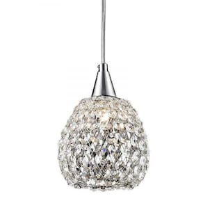 Pendente Cristais Cromado 17cm 1G9 PE-031/1 Mais Luz
