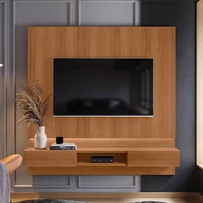 Painel Paris para TV até 70 polegadas com 2 Gavetas Iluminação em fita de LED Jequitibá - Lukaliam