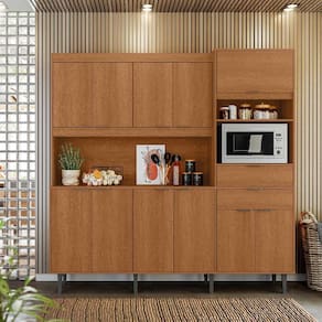 Armário de Cozinha Bahamas 11 Portas 2 Gavetas Jequitibá - Lukaliam