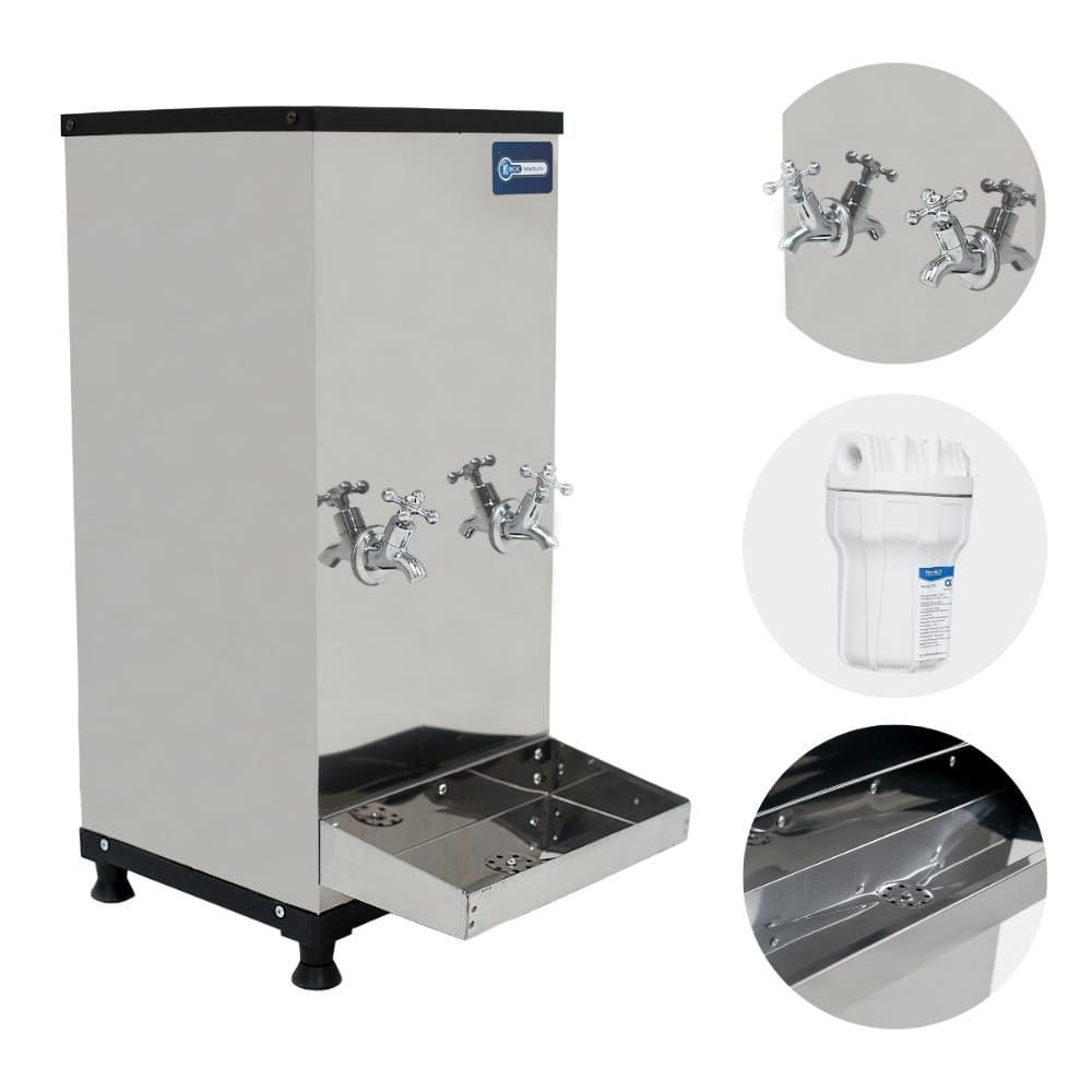Bebedouro Industrial Bancada 25L Resfriador De Água 2 Torneiras KX02B Knox