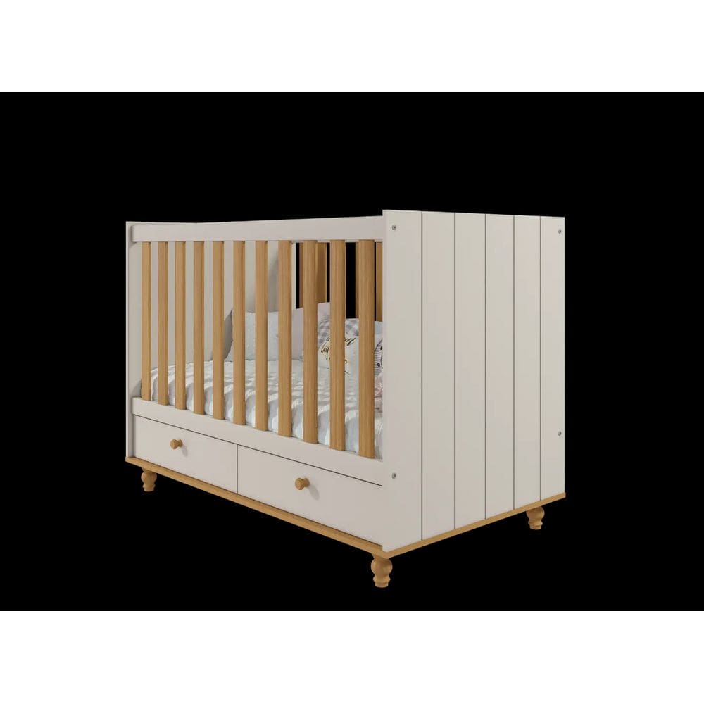 Berço Permobili Candy Retro Americano com gavetas MDF