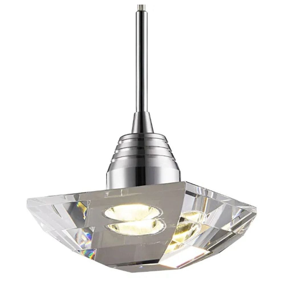 Pendente Cristal Transparente 9cm Led 3W 3000K Bivolt PE-006/1.12 Mais Luz