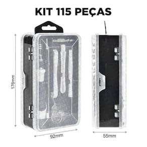 Conjunto Ferramentas Multiuso 115 Peças Profissional