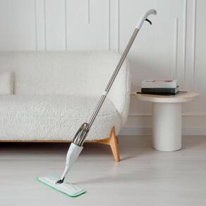 Mop Spray Gatilho Microfibra Lavável Para Brilho Rápido