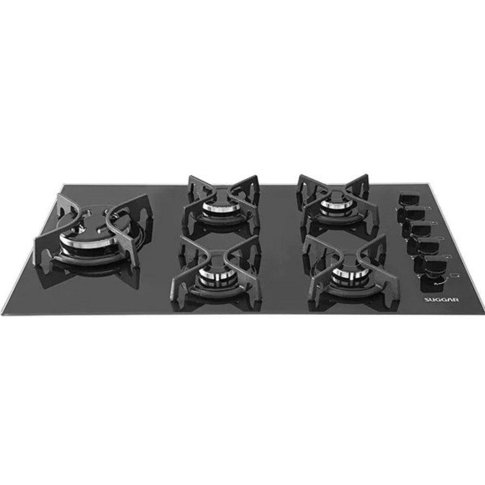 Cooktop 5 Bocas Tri-chama A Gás Fg5535fvp Suggar Preto Bivolt
