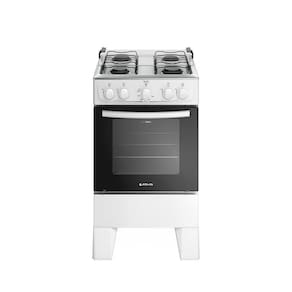 Fogão 4 Bocas Com Mesa Inox Milão 30000176 Atlas Branco Bivolt