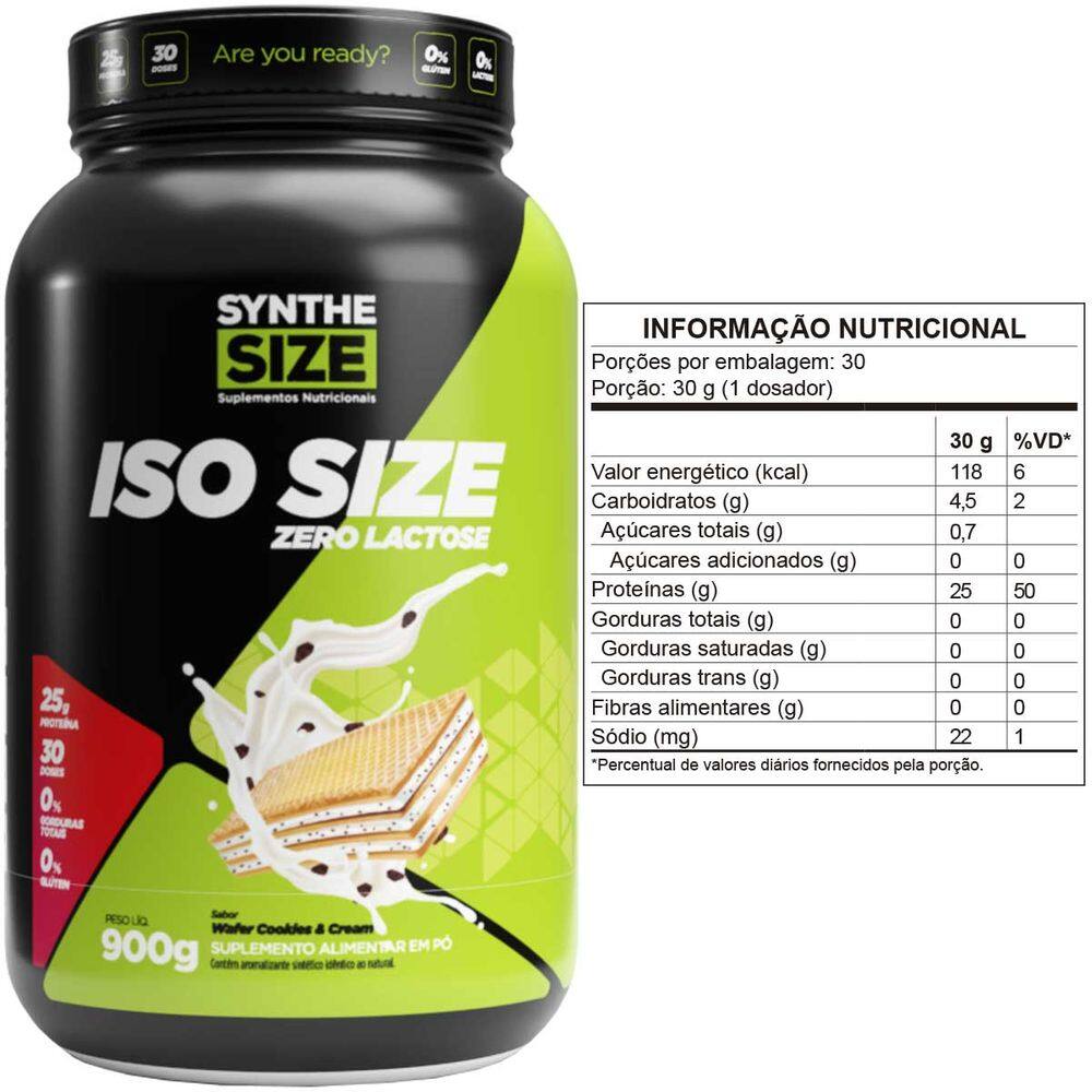 Iso Size Zero Lactose 900g Sabor | Casas Bahia