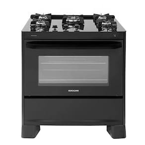 Fogão De Piso Max Glass 5 Bocas Fgvmg510 Suggar Preto Bivolt