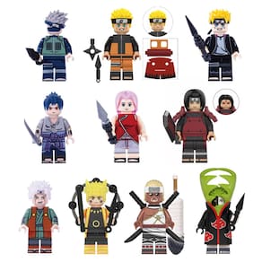 Kit Bonecos Naruto Shippuden Sakura Madara Minato Blocos De Montar